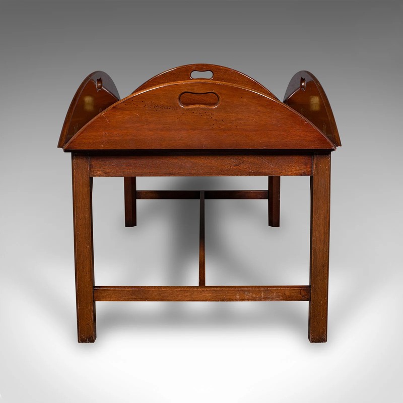 Vintage Butler's Tray Table, English, Serving Stand, Regency Revival, Art Deco gallery