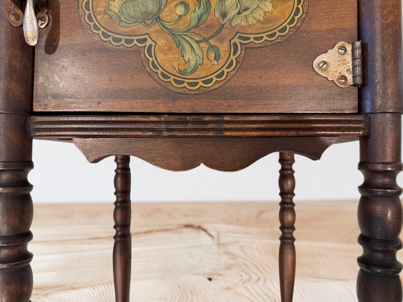 Antique Cushman Mahogany Humidor Cabinet Table Early 20th Century Smoking Stand gallery