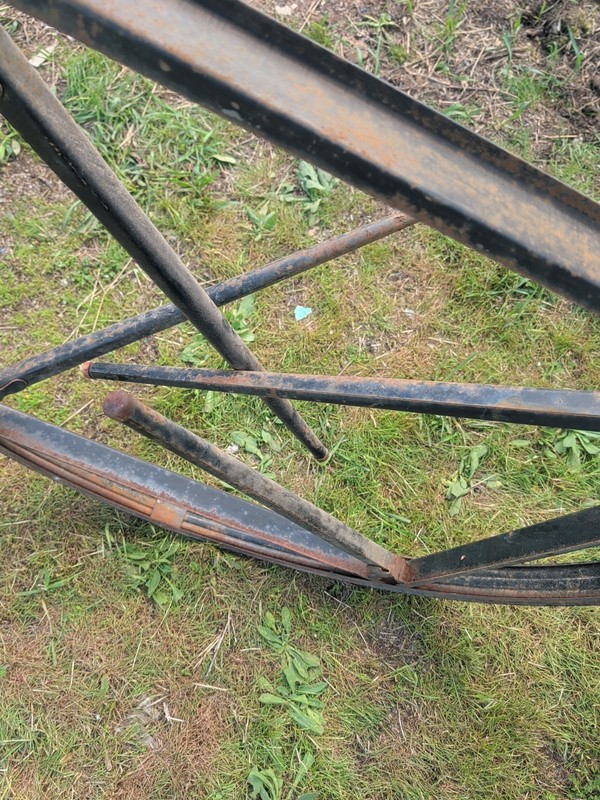 Vintage Metal Folding Table From The Fortys 40s All Intact gallery