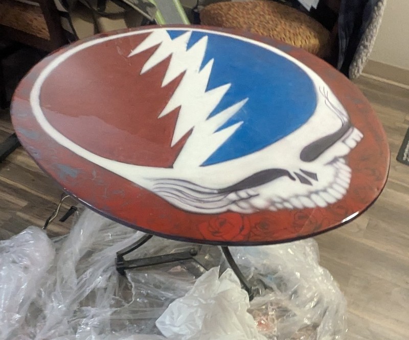 Grateful Dead Steal Your Face Custom Hand Made Table gallery