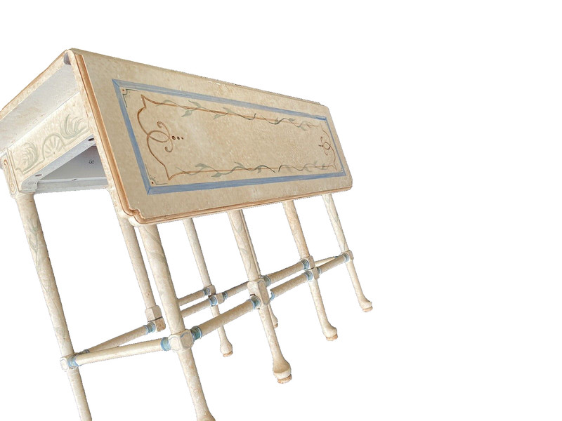 66040 Hand Painted Drop Leaf Coffee / End Table Stand gallery