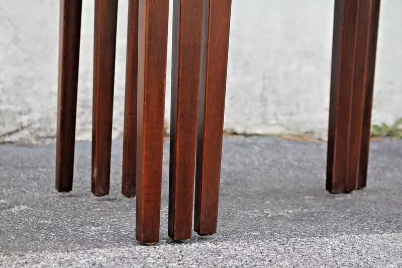 1940's English Mahogany Nesting Table Set of 3 Fully Refinished & Refurbished gallery