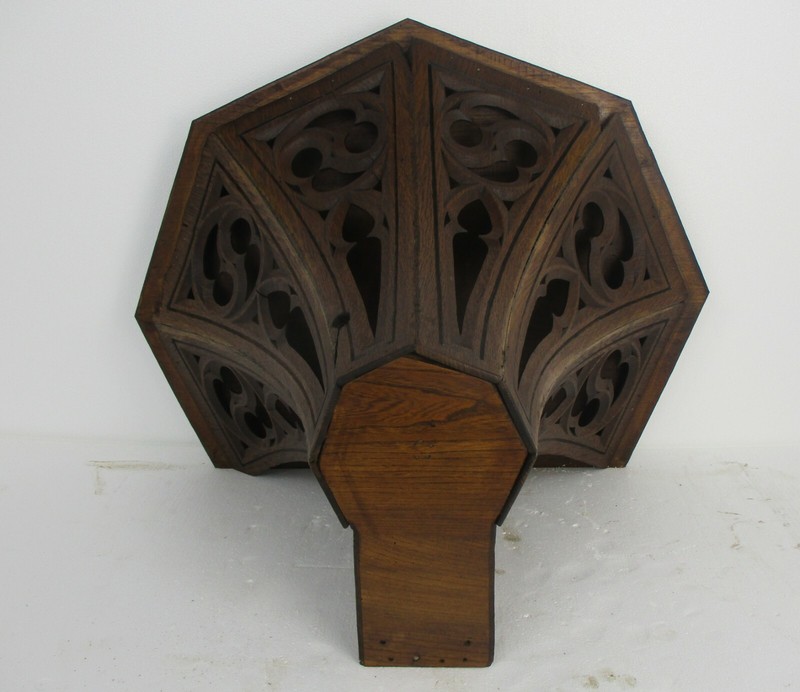 Antique Large Gothic Hand Carved French Oak Wall Hall Console table Stunning gallery