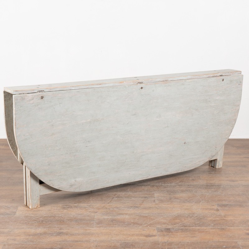Early 19th Century Swedish Painted Pine Drop-Leaf Table Gate Leg Console
