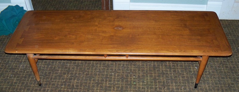 Mid Century Surfboard Coffee End Side Table Set, Lane Acclaim, Altavista, OHIO
