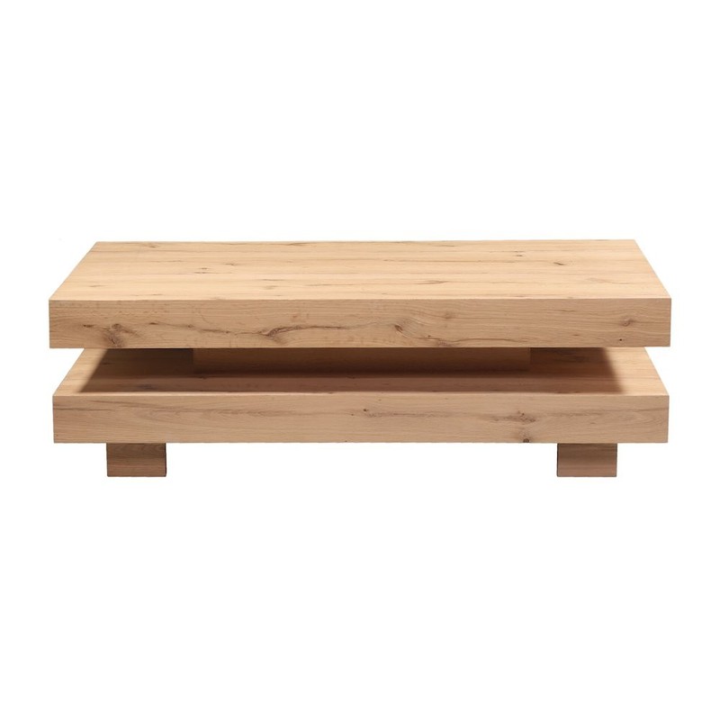 Alpine 55″ Coffee Table in Distressed Oak