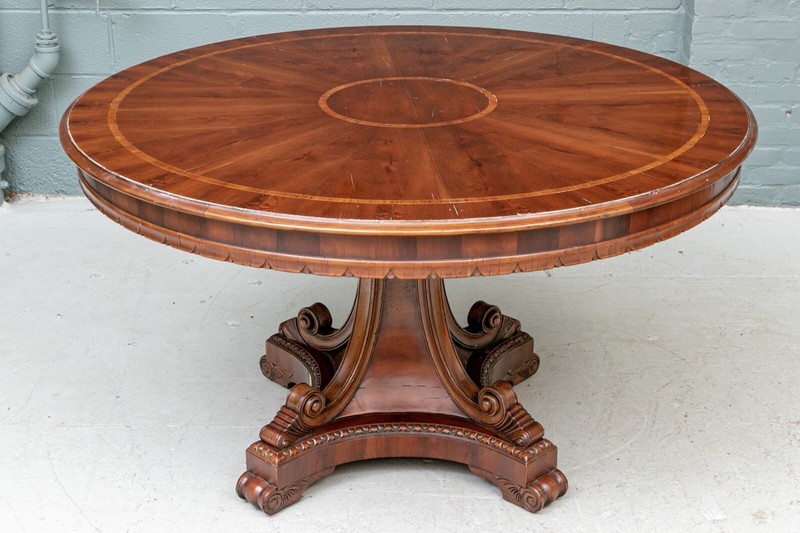 Vintage Alfonso Marina Custom Center Hall Pedestal Table
