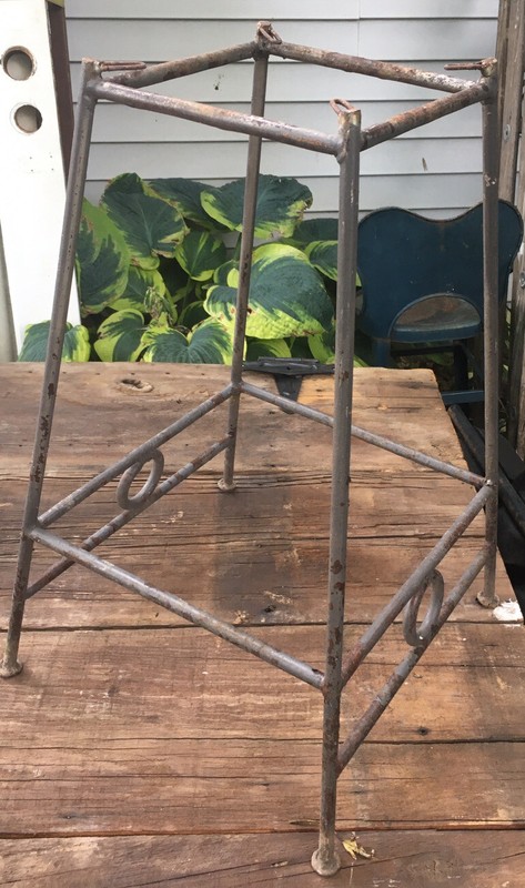 Vintage Salvaged Wrought Iron Table Base Unique