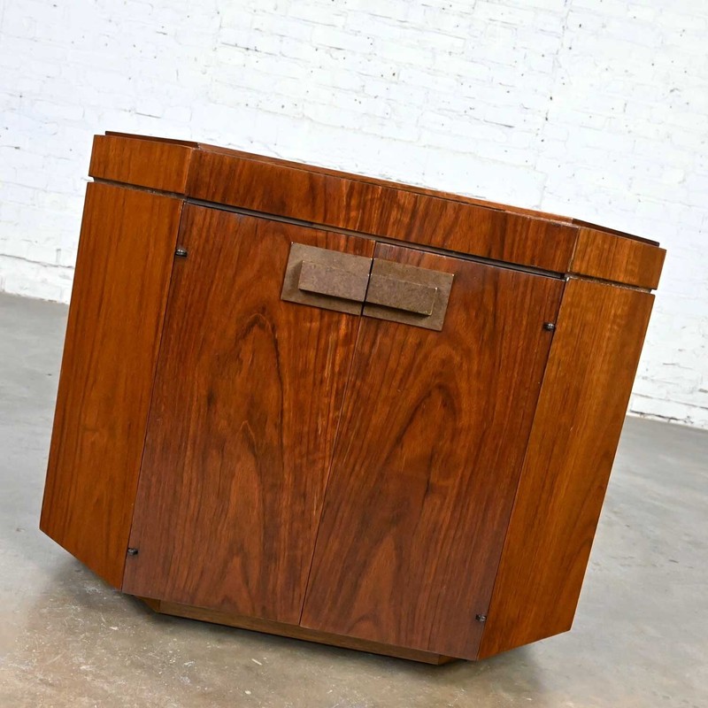 MCM to Modern Founders Furniture Octagon Commode End Table Cabinet Patterns 21 gallery