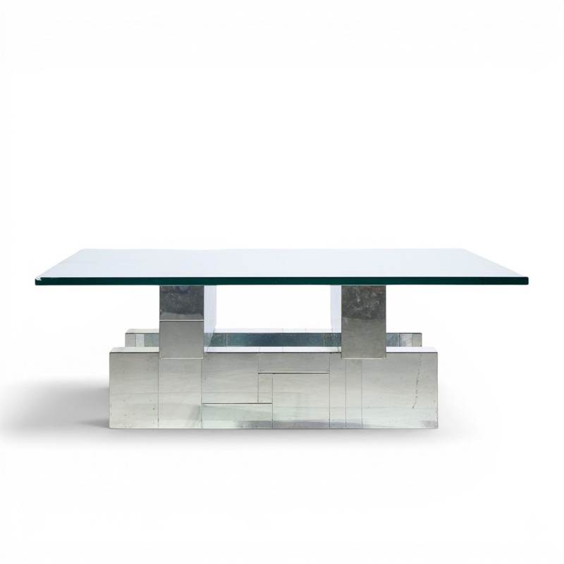 Paul Evans Cityscape Mid Century Chrome and Stainless Steel Coffee Table gallery