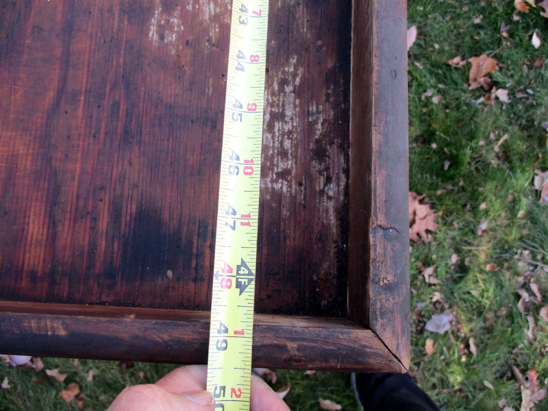 Antique Bucket Bench Side Table Work Stand org. Red Wash gallery