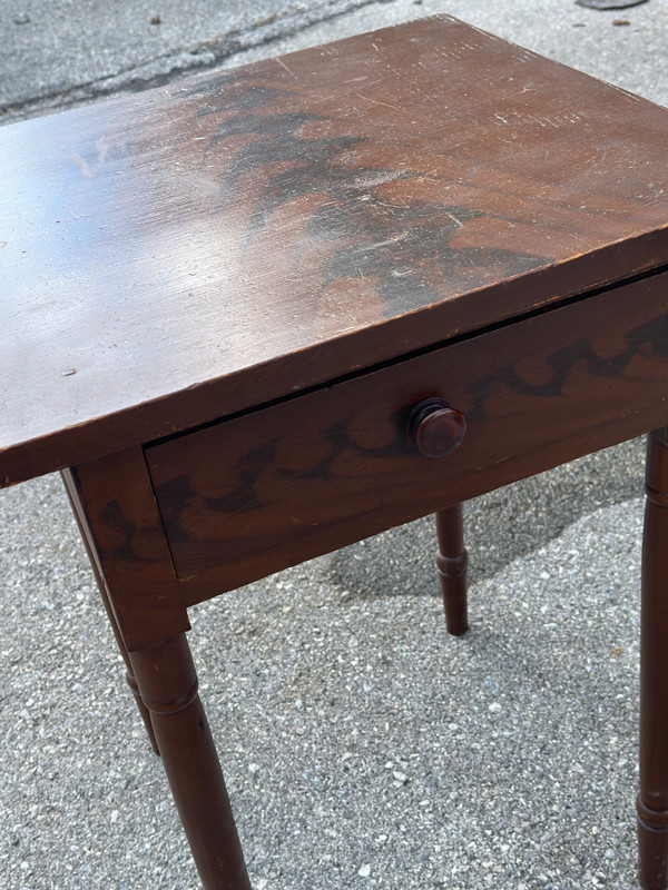 antique paint decorated farm table stand primitive folk art 1800s gallery