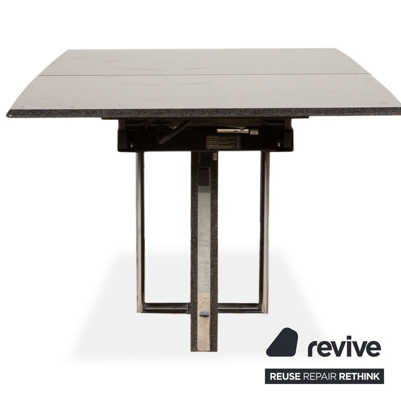 Draenert Dining Table Granite Stone Black Grey Anthracite 160 x 96 cm gallery