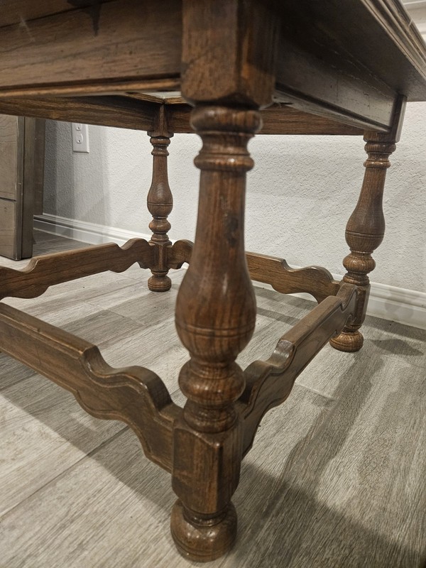 Ethan Allen Royal Charter Oak Square Glass Top Tables Pair Coffee/End Tables EUC gallery
