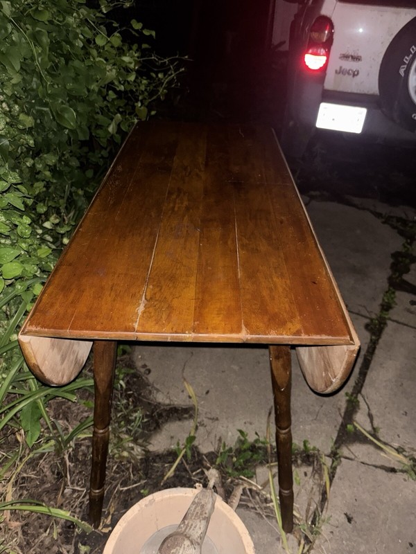 Vintage Antique Drop Leaf Table . Mid to Late 1800s Rare Piece Of Furniture gallery