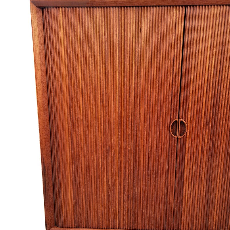 A Pair of Mid century Danish modern tambour doors cabinets by Peter Hvidt gallery