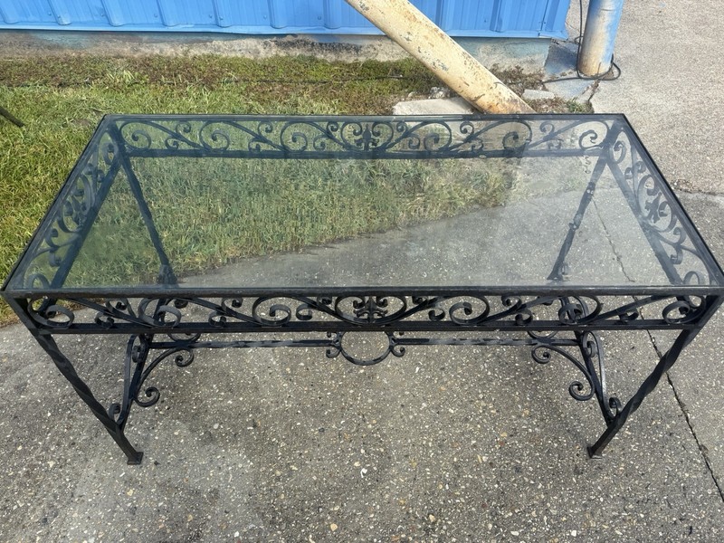 French Iron Console Table Hand Fabricated Antique One Of A Kind Europe Rare gallery