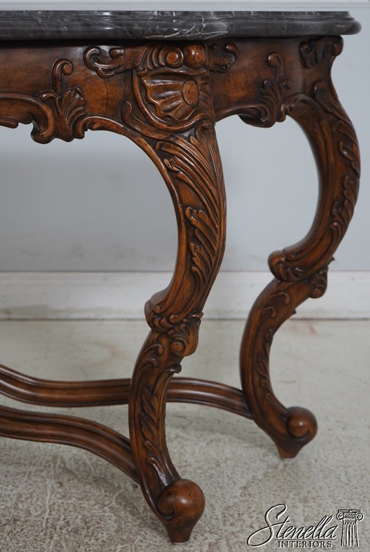 68054: Marble Top Italian Style Console Foyer Table 1 Of 2 gallery