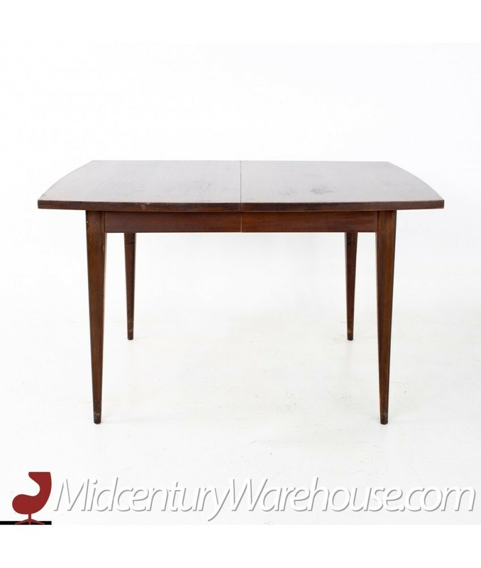 Broyhill Saga Mid Century Walnut Surfboard Dining Table with Leaf gallery