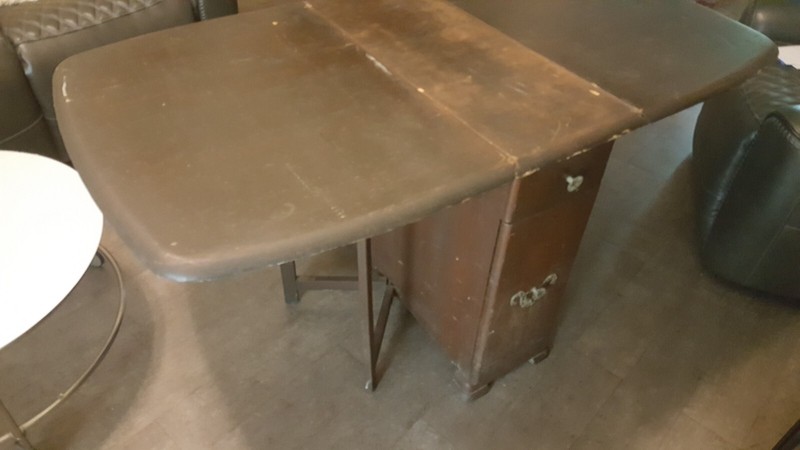 Antique drop leaf table with drawers gallery