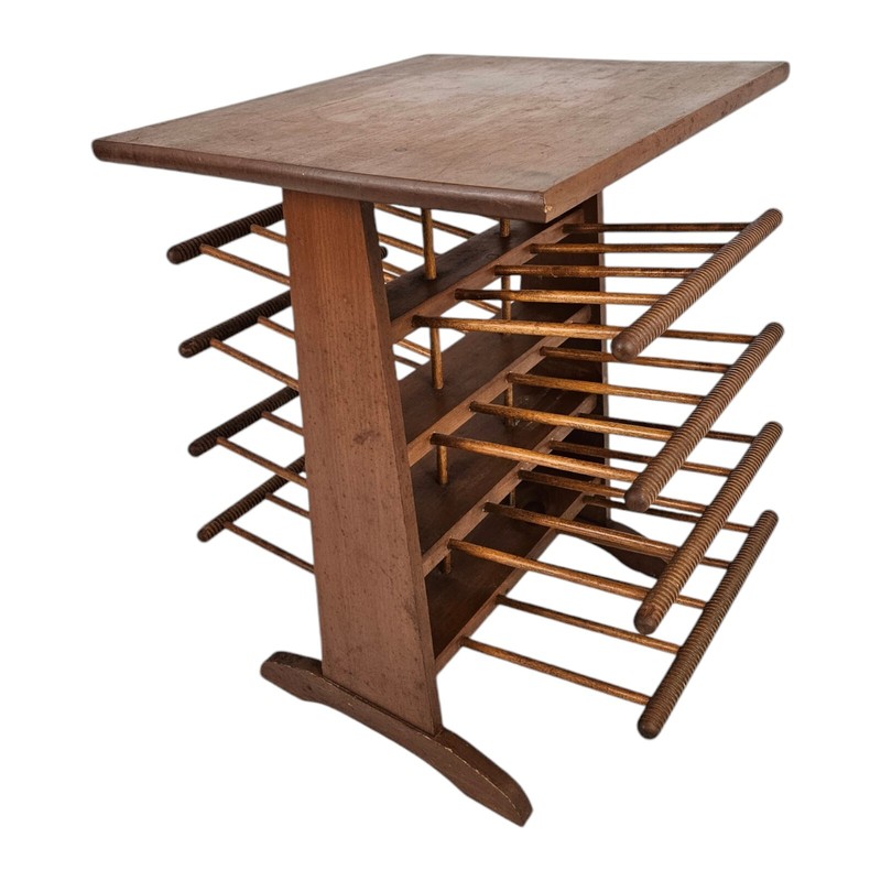 Vintage End Table Magazine Tree Frank Josef Style Danish Scandi Mid-Century gallery