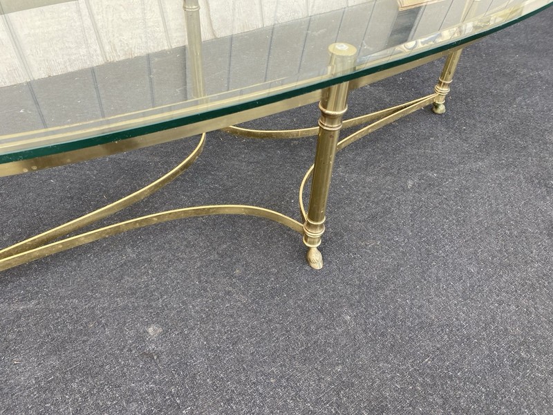 66465 QUALITY Brass and Glass Coffee Table Stand gallery