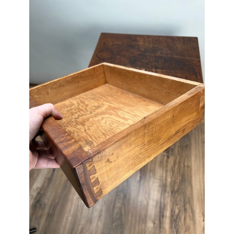 Antique Sheraton One Drawer Tiger Maple Stand c. Mid 19th C. gallery