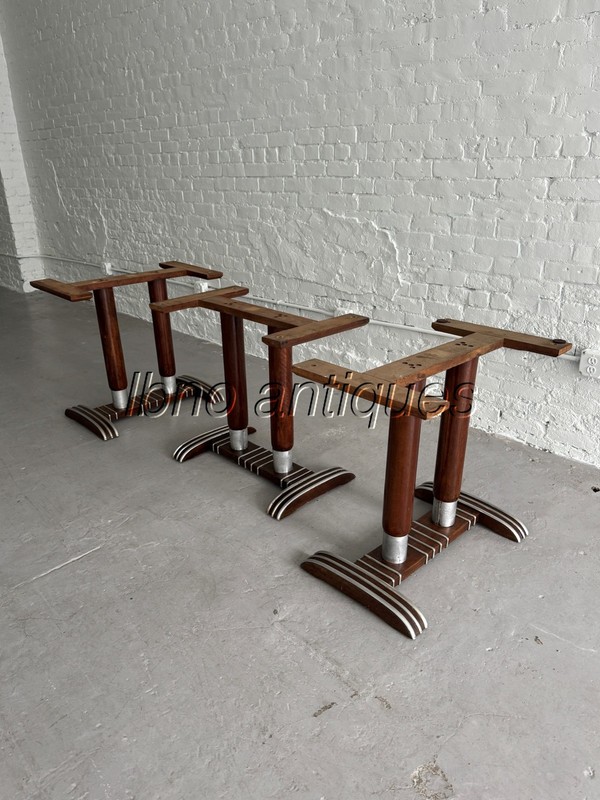 ORIGINAL ART-DECO FRENCH PARISIAN BISTRO TABLE BASES / CONFERENCE TABLE gallery