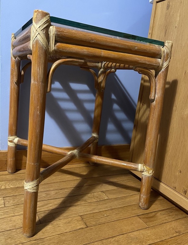 McGuire Rattan Side Table – Elinor McGuire – Vintage gallery