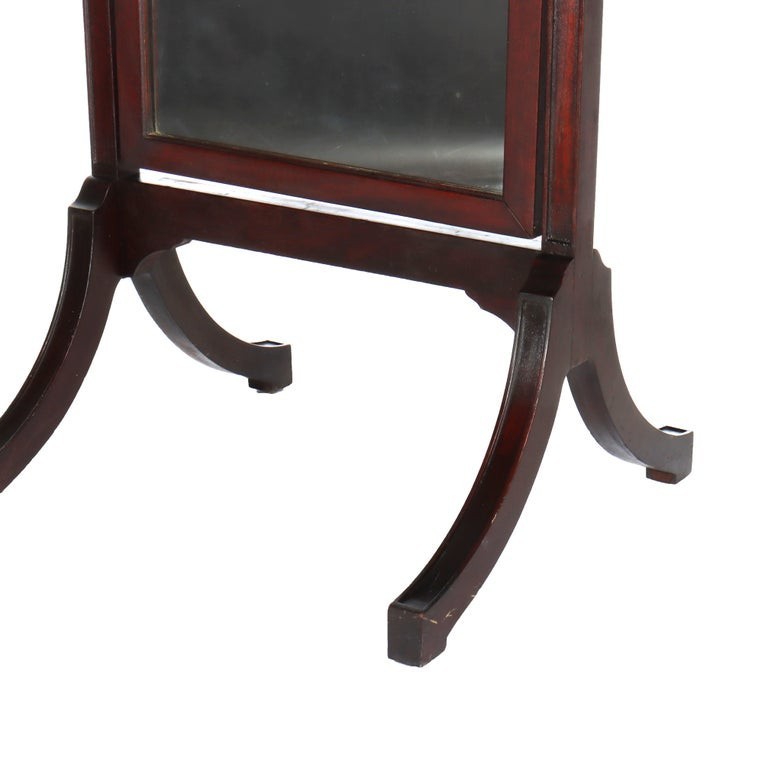 Antique Edwardian Neoclassical Carved Mahogany Dressing Mirror c1910 gallery