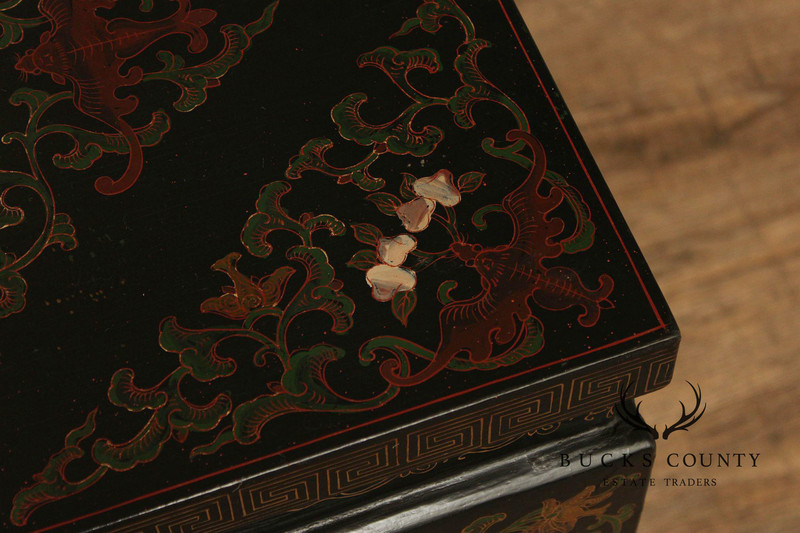 Vintage Asian Lacquered Coffee or Side Table gallery