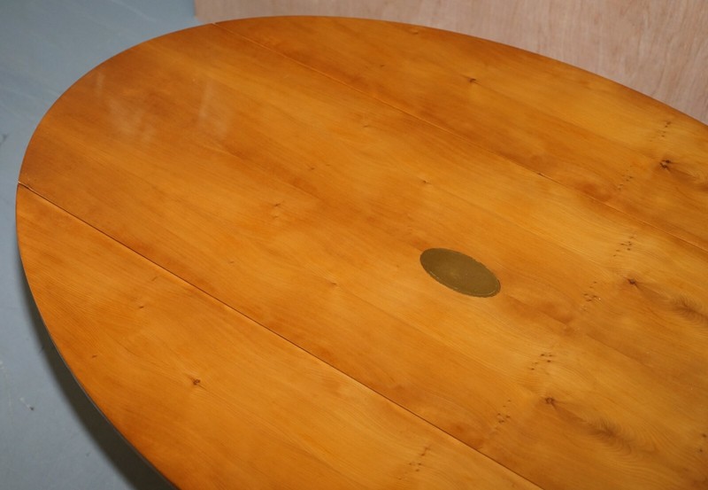 WORKSHOP NEW BEVAN FUNNELL BURR YEW WOOD EXTENDING OVAL CAMPAIGN COFFEE TABLE gallery