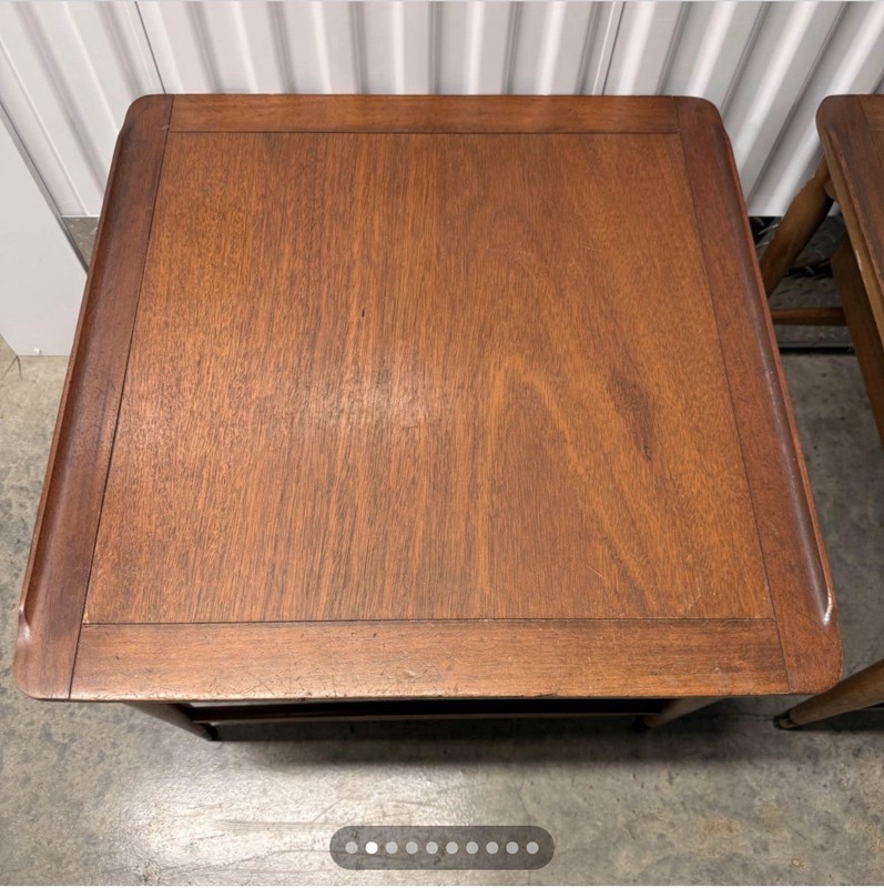 Mid Century Modern Vintage Pair Of End Tables Unknown Designer gallery