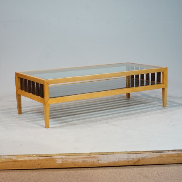 Beautiful two tone Mahogany and Glass top Coffee Table gallery