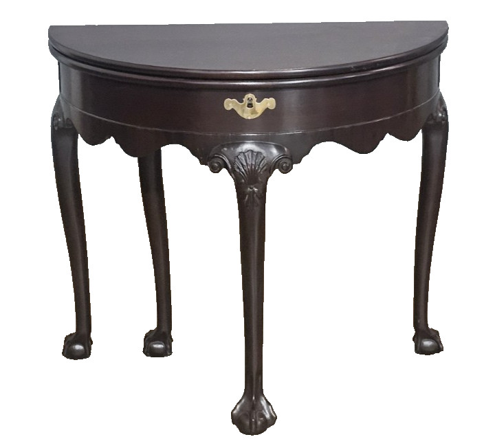 Kittinger Williamsburg Mahogany Hall Table Game Table CW 156 Claw & Ball