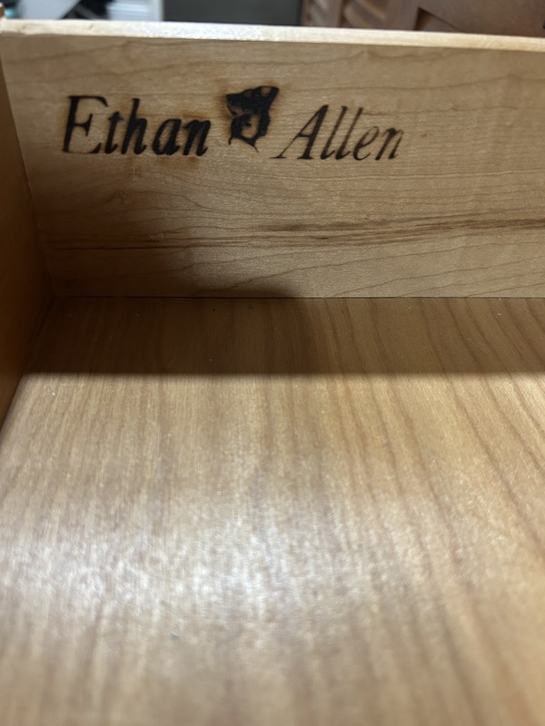 Ethan Allen Heirloom Maple Nutmeg Chest With Secretary Bookcase gallery