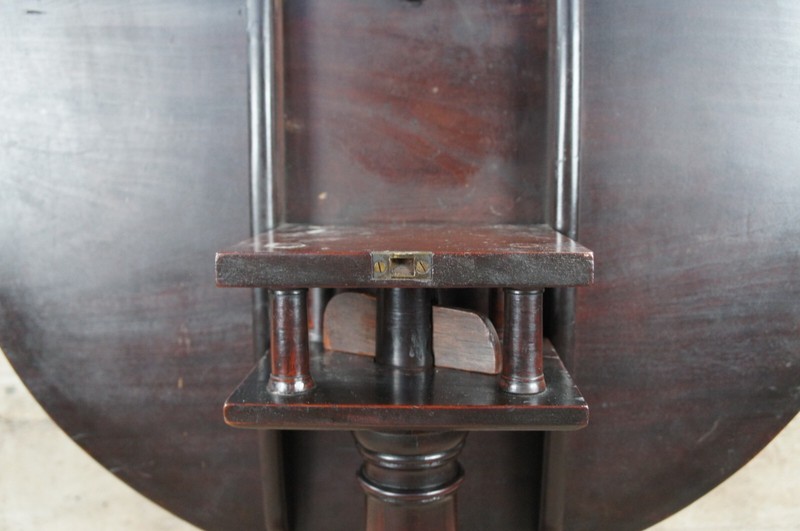 Antique 18th Century George II English Mahogany Tilt Top Birdcage Tea Table gallery
