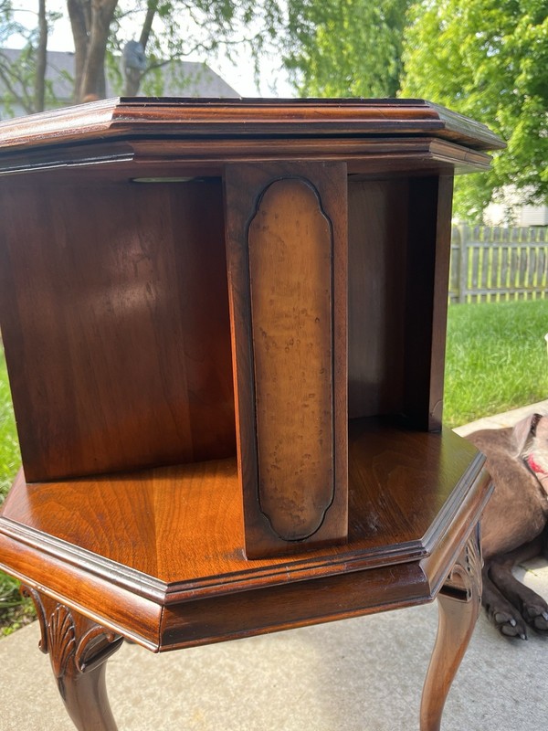 Mid 20th Century Octagonal Revolving Book Case Table gallery
