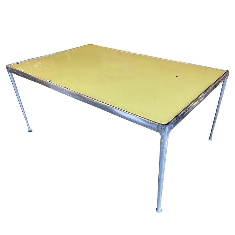 Mid Century Aluminum Dining Table w/ Enameled Tabletop by Richard Shultz, 1966 gallery