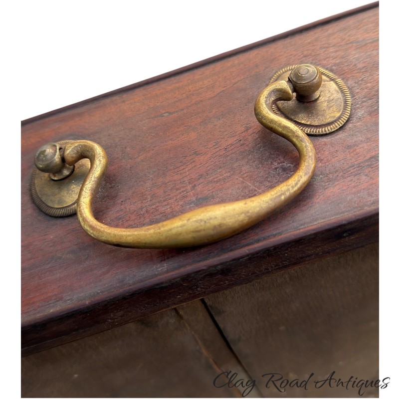 Antique Chippendale console card game table mahogany 1780 figured old surface gallery