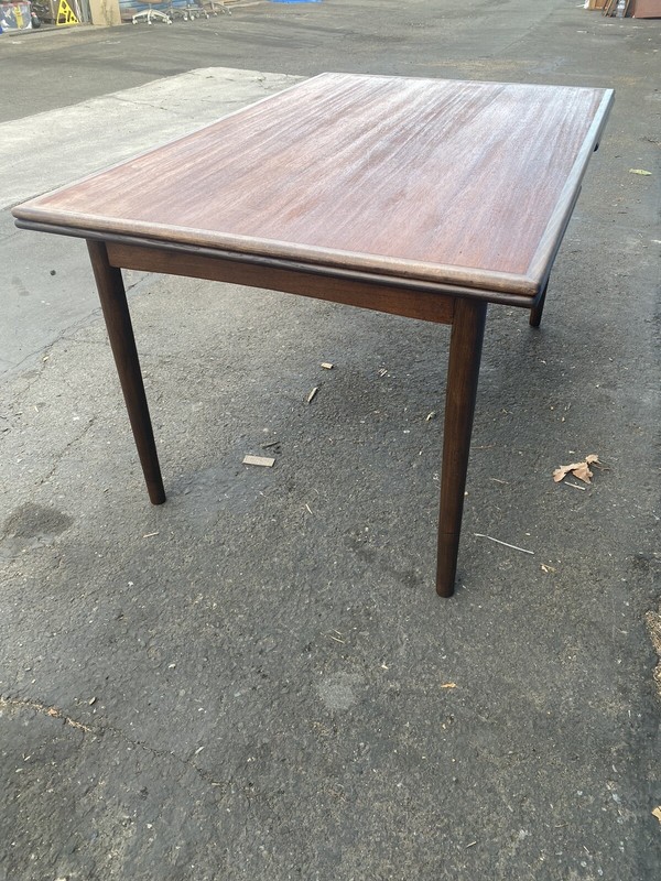 Danish Modern Teak Draw Leaf Dining Table- Restored gallery