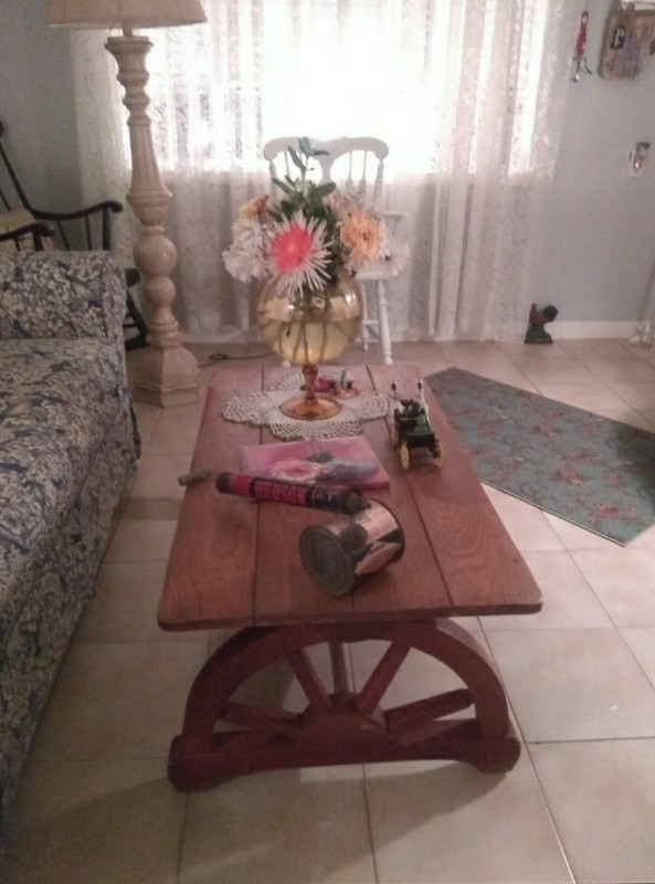 Monterey Mid-Century Wagon Wheel Coffee Table
