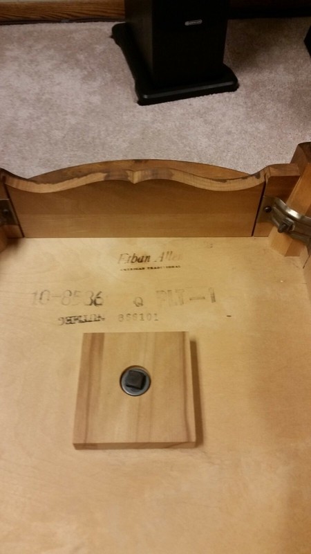 ETHAN ALLEN ROUND REVOLVING BOOK TABLE  gallery