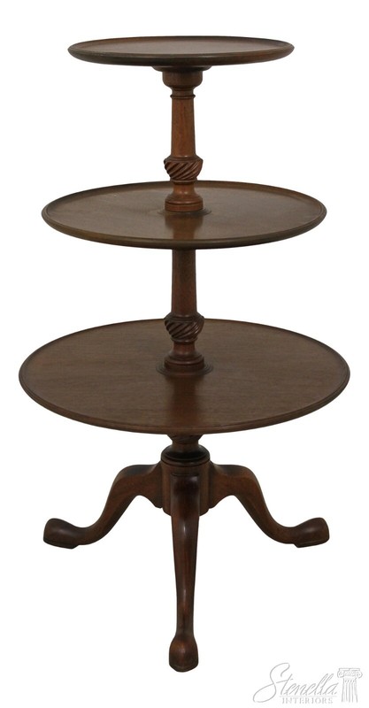 59280EC: KITTINGER Colonial Williamsburg CW-25 3 Revolving Tier Table