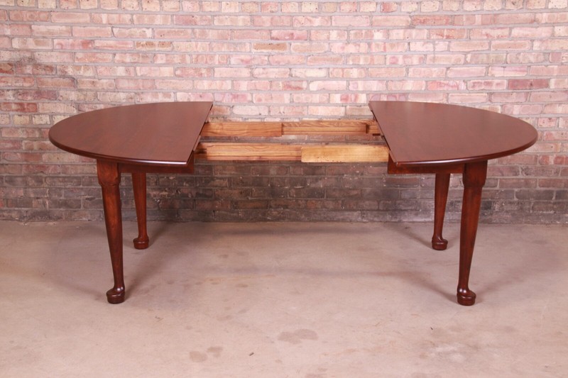 Stickley American Colonial Cherry Wood Extension Dining Table, Newly Refinished gallery