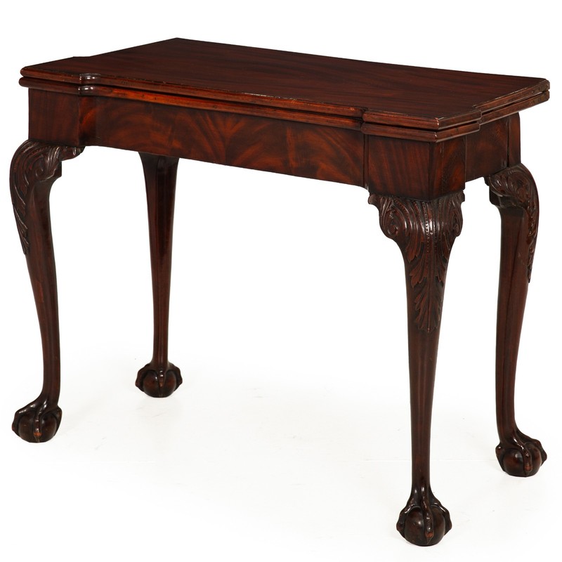 English George III Mahogany Gate Leg Card Game Table circa 1770