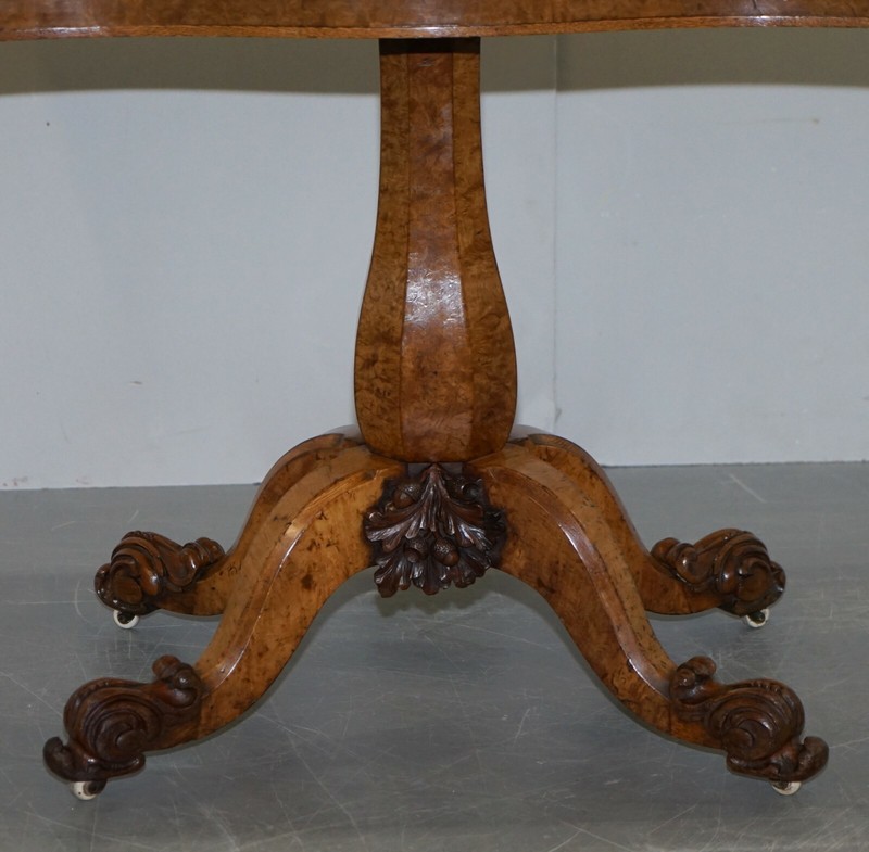 VERY FINE CIRCA 1835 WILLIAM IV ANTIQUE POLLARD OAK FOLDING CARD PEDESTAL TABLE gallery