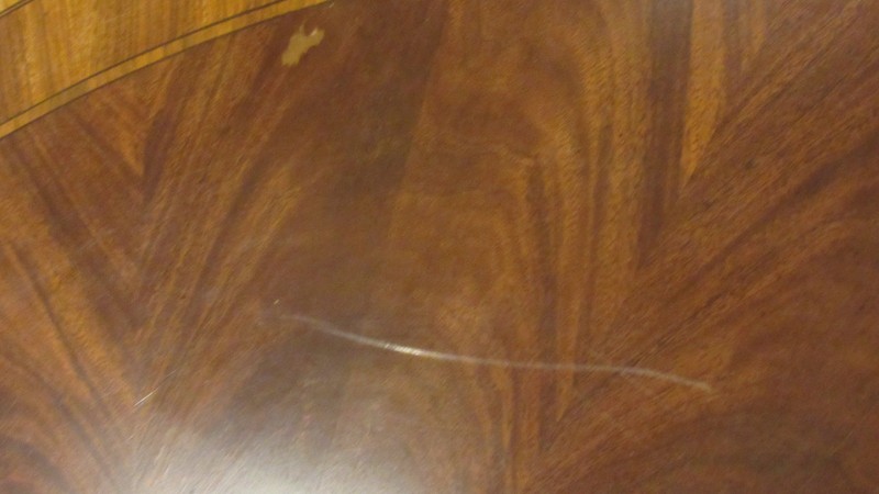 Ethan Allen Flame Mahogany Round Kitchen Dining Room Table Amazing gallery