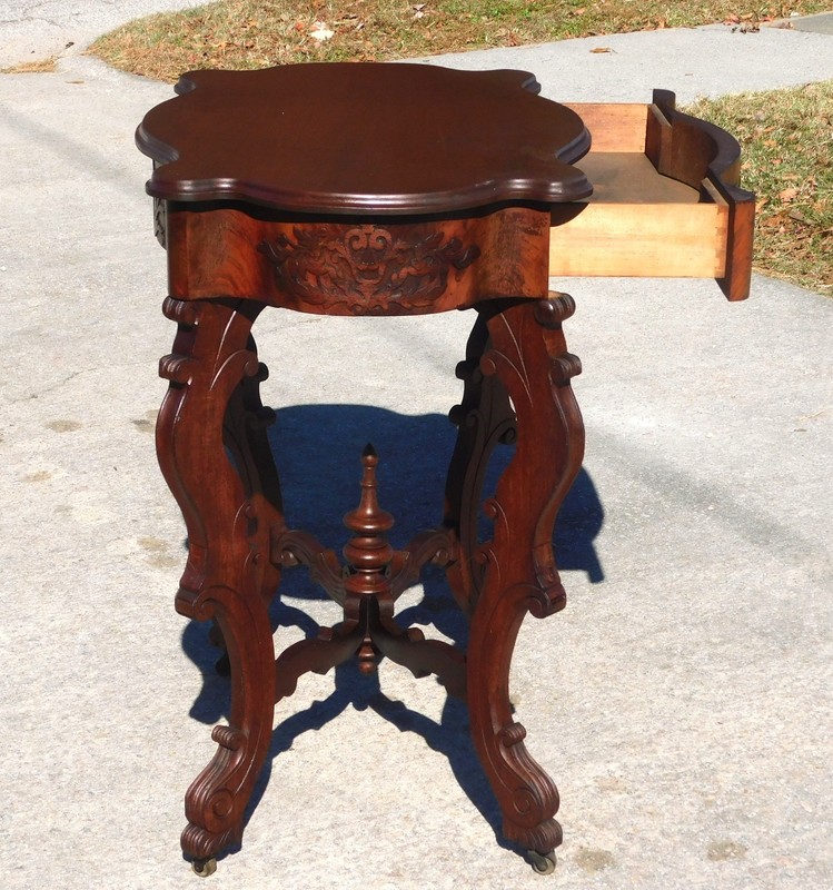 Mahogany Empire/Victorian Wood Top Lamp Center Table c1850 gallery