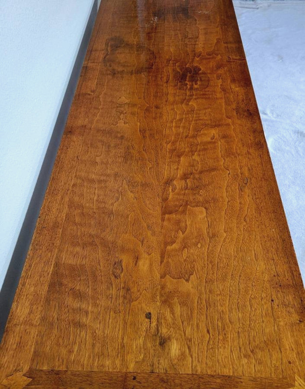 VINTAGE DANISH MCM WOOD SURFBOARD COFFEE TABLE 56" X 19" X 14" gallery